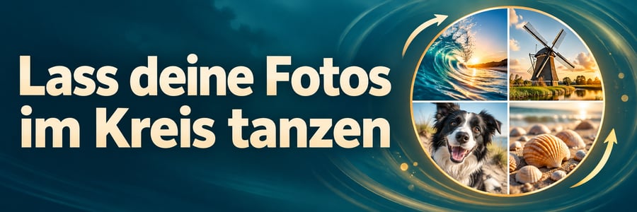 Lass deine Fotos im Kreis tanzen